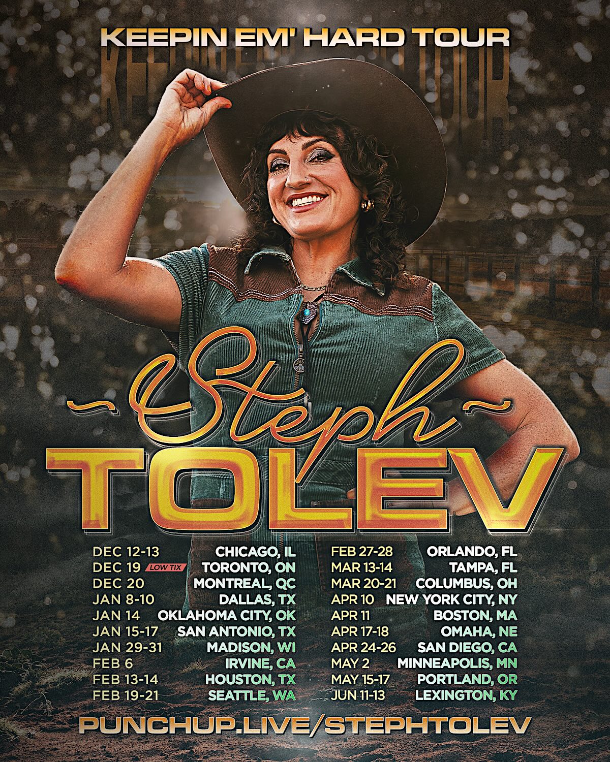 Steph Tolev Keepin’ ‘Em Hard Tour Poster 2026